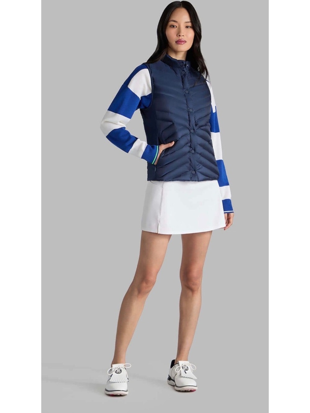 G/FORE Down Quilted Taffeta Tech Vest Twilight Blue Size L